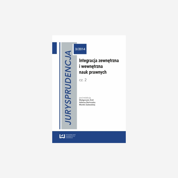 Jurysprudencja 3. Integracja zewnętrzna i wewnętrzna nauk prawnych. Cz. 2